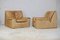 Caramel Leather & Foam Armchairs from Cinna, France, 1970, Set of 2, Image 5