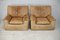 Caramel Leather & Foam Armchairs from Cinna, France, 1970, Set of 2 1