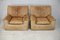 Caramel Leather & Foam Armchairs from Cinna, France, 1970, Set of 2, Image 1