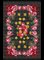 Flowers Black Rug by Giulio Brambilla for Malcusa, Image 1