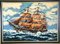 Ship with Sails in a Storm Handmade Tapestry, Image 2