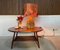Lampada da tavolo scultorea in ceramica con paralume in batik, Germania, anni '60, Immagine 10