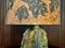 Lampada da tavolo scultorea in ceramica con paralume in batik, Germania, anni '60, Immagine 16