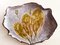 Dekorativer Keramikteller mit 3 wilden Blättern von Proietti Daniela 1