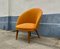 Danish Lounge Chair in Orange Wool and Teak, 1960s 1