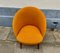 Danish Lounge Chair in Orange Wool and Teak, 1960s 4