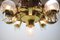 Big Art Deco Chandelier in Brass, 1930s, Image 3