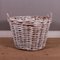 Large White Washed Log Basket, Image 1