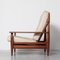 Brazilian Modern Lounge Chair in Beige Leather, Image 4