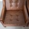 Danish Lounge Chair in Brown Leather 12