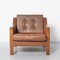 Danish Lounge Chair in Brown Leather 3