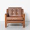 Danish Lounge Chair in Brown Leather, Image 3