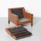 Danish Lounge Chair in Brown Leather 15