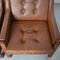 Danish Lounge Chair in Brown Leather 11