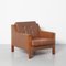 Danish Lounge Chair in Brown Leather 1