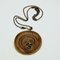 Round Bronze Pendant Necklace by Jorma Laine for Turun Hopea, 1970s 6