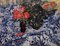 Maya Kopitzeva, Rose rosse su tovaglia blu, anni '70, Immagine 2
