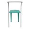 Italian Turquoise Chairs by Phillippe Stark from Kartell, 1988, Set of 4 3