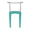 Italian Turquoise Chairs by Phillippe Stark from Kartell, 1988, Set of 4, Image 2