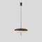 Pendant Lamp with Black and White Diffuser in Black Hardware by Gino Sarfatti for Astep 8