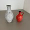 Deutsche Mehrfarbige Fat Lava Op Art Keramik Vase von BAY Ceramics, 2er Set 3