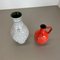 German Multi-Color Fat Lava Op Art Pottery Vase from BAY Ceramics, Set of 2 4