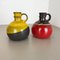 German Pottery Vases in Red and Yellow from Steuler Ceramics, 1970s, Set of 2 3