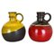 Jarrones alemanes de cerámica en rojo y amarillo de Steuler Ceramics, años 70. Juego de 2, Imagen 1