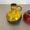 Vasi in ceramica rossa e gialla di Steuler Ceramics, Germania, anni '70, set di 2, Immagine 5