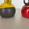 German Pottery Vases in Red and Yellow from Steuler Ceramics, 1970s, Set of 2 16