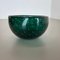 Italian Bullicante Green Bowl in Murano Glass, 1970s 14