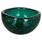 Italian Bullicante Green Bowl in Murano Glass, 1970s 1