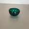 Italian Bullicante Green Bowl in Murano Glass, 1970s 3