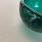 Italian Bullicante Green Bowl in Murano Glass, 1970s 15