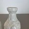 German White Floral Fat Lava Op Art Pottery Vase from BAY Ceramics, Set of 2 13