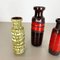 Vintage German Pottery Fat Lava Vases from Scheurich, 1970s, Set of 3, Image 4