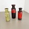 Vintage German Pottery Fat Lava Vases from Scheurich, 1970s, Set of 3 2