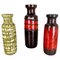 Vases Fat Lava Vintage en Poterie de Scheurich, Allemagne, 1970s, Set de 3 1