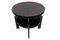 Art Deco Round Side Table in Veneer & Black High-Gloss Lacquer, Paris, 1930s, Image 6