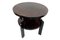 Art Deco Round Side Table in Veneer & Black High-Gloss Lacquer, Paris, 1930s 2