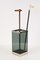 Mid-Century Italian Glass and Chrome Umbrella Stand, 1970s 9