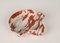 Italian Red Pink and White Marble Shell-Shaped Decorative Bowl, 1970s 7