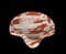 Italian Red Pink and White Marble Shell-Shaped Decorative Bowl, 1970s 5