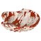 Italian Red Pink and White Marble Shell-Shaped Decorative Bowl, 1970s, Image 1