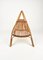 Midcentury Rattan & Bamboo Curved Magazine Rack, Italy, 1960s, Image 11