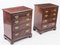 Vintage 20th Century Flame Mahogany Bedside Cabinets with Drawers, Set of 2 17