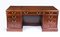 20th Century Chippendale Revival Flame Mahogany Pedestal Desk, Image 3