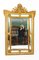 Espejo Louis Revival francés antiguo de madera dorada, Imagen 7