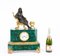 Antique 19th Century Malachite Ormolu & Bronze Mantel Clock, Image 20