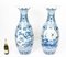 Vases Temple Meiiji Imari Anciens en Porcelaine Arita Bleus et Blancs, Japon, Set de 2 16